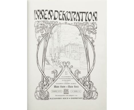INNEN-DEKORATION: DIE GESAMTE WOHNUNGSKUNST IN BILD UND WORT HERAUSGEBER TWELVE YEARBOOKSeach hardback bound, edited by Alexa