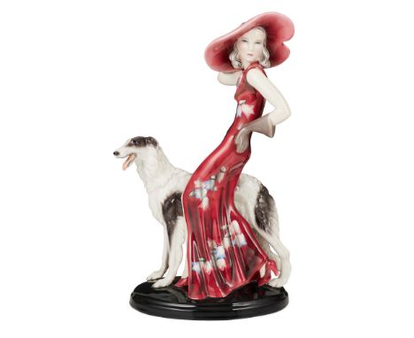 CLAIRE WEISS (1906-1997) FOR GOLDSCHEIDER, AUSTRIA ART DECO CERAMIC FIGURE OF A WOMAN, CIRCA 1925modelled as a woman in a pin