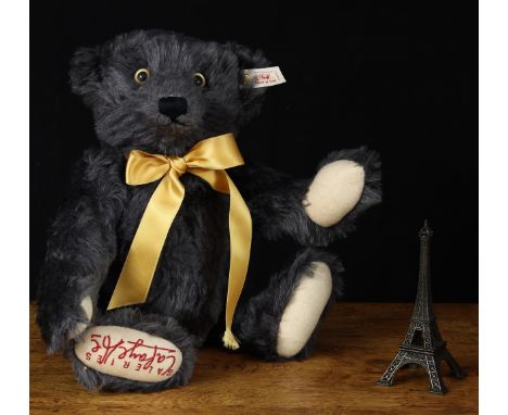 Steiff (Germany) EAN 658044 Galeries Lafayette/Eiffel Tower teddy bear, trademark Steiff button to ear with red and white tag