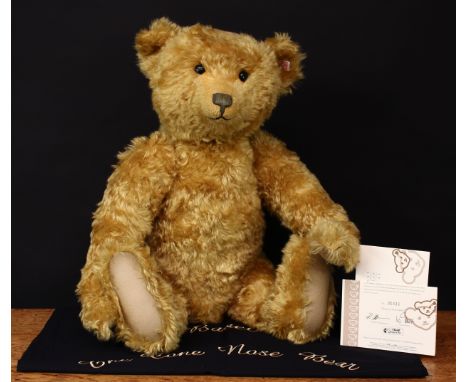 Steiff (Germany) EAN 668319 Basel the cone nosed teddy bear, exclusive to The Toy Shoppe of Richmond, VA, trademark Steiff bu