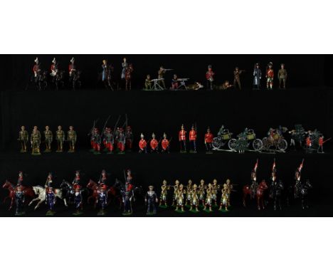 A large and extensive single-owner collection of lead soldiers, civilian figures and accessories, comprising various regiment