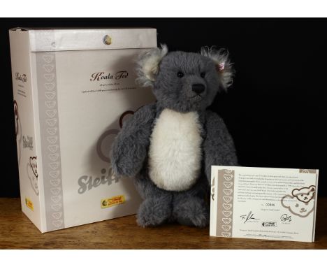 Steiff (Germany) EAN 661792 Koala teddy bear, trademark Steiff button to ear with red and white tag, 40cm high, boxed with ce