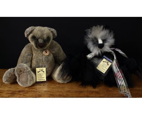 C&amp;M Bear Hugs (Nottinghamshire) artist made teddy bears, comprising Edwin teddy bear, 35cm high with tag, Limited Edition