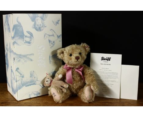 Steiff (Germany) EAN 690099 Mia and Rose teddy bear, exclusive to Harrods, the foot pad signed in black ink, trademark Steiff