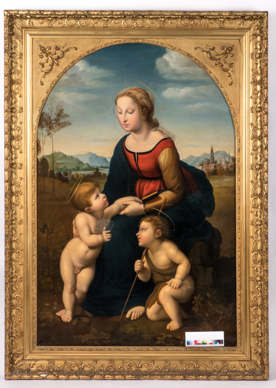 Unsigned, Mary, Jesus and John after Raphael, oil on canvas, 19thC, 80 ...
