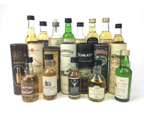 TWENTY SINGLE MALT SCOTCH WHISKY MINIATURES Includes Royal Lochnager 12 years old (40%), Ardmore James MacArthur's aged 12 ye