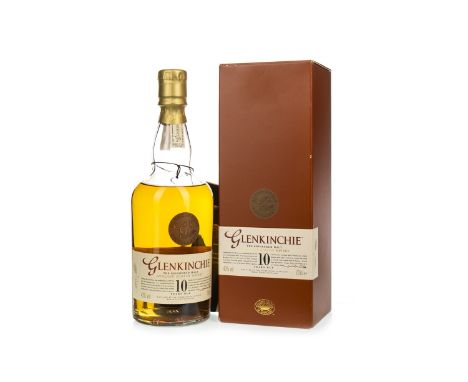 GLENKINCHIE 10 YEARS OLD - LOW FILL Single Malt Scotch Whisky 70cl, 43% volume, in carton.