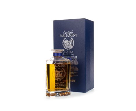 SCOTTISH PARLIAMENT 1997 CELEBRATION DECANTER Single Malt Scotch Whisky Decanter no. 187 of 700. 70cl, 40% volume, in box wit