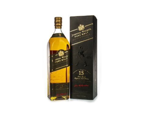JOHNNIE WALKER PURE MALT AGED 15 YEARS - ONE LITRE Blended Malt Scotch Whisky One litre, 43% volume, in carton.