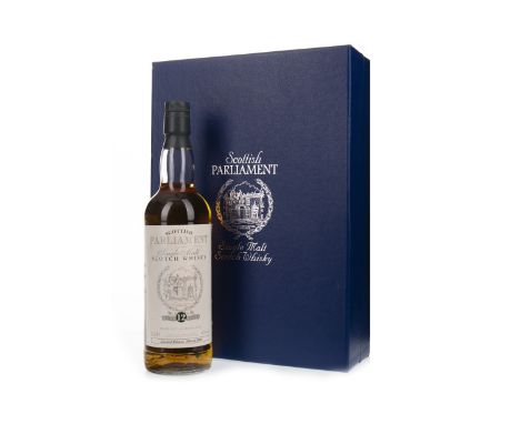 SCOTTISH PARLIAMENT 12 YEARS OLD Single Malt Scotch Whisky Bottle no. 3894 of 5000, 70cl, 40% volume, in box with two glasses