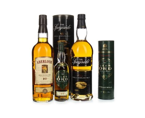 ABERLOUR AGED 10 YEARS Single Malt Scotch Whisky 70cl, 40% volume. THE SPEYSIDE AGED 10 YEARS Single Malt Scotch Whisky 70cl,
