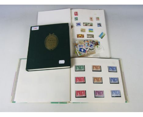 Three stamp albums including Canada, 1937 Coronation and various British Commonwealth