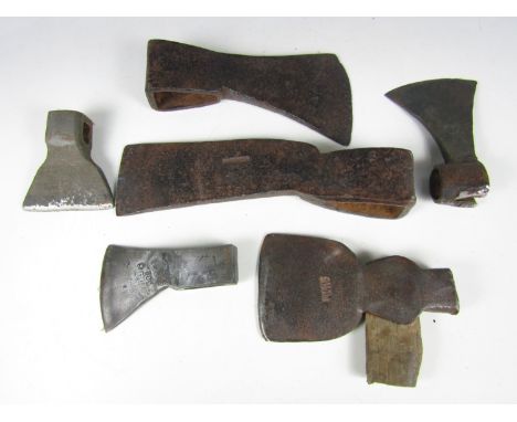 Six various vintage axe heads