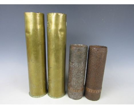 Two First World War 75mm artillery shells and cases