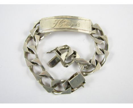 A vintage silver identity bracelet