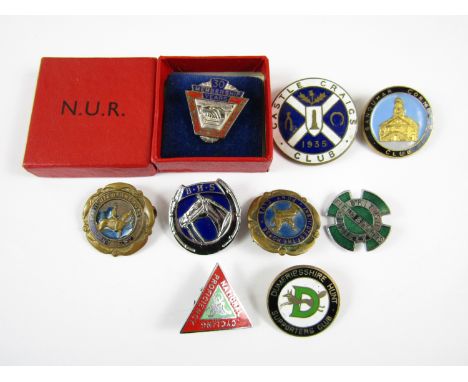 Various vintage enamel club badges
