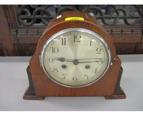 A 1930s rosewood cased mantel clock 
