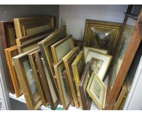 A quantity of Victorian and later watercolours and prints to include Baxter prints, a Limon of Athena print of acorns and bud
