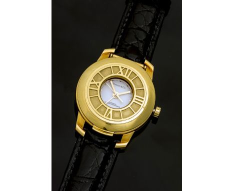 Tiffany, a gentleman's Tiffany Atlas half hunting cased automatic certified chronometer, the outer case with a bezel inspired