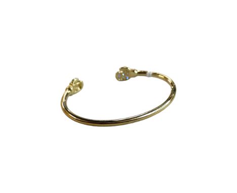 SILVER AND CZ BANGLE 