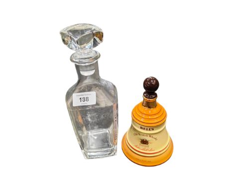 UNUSUAL CONCORDE DECANTER AND BELLS WHISKEY DECANTER 