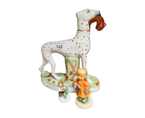 2 HUMMEL FIGURES AND DALMATION FIGURE 