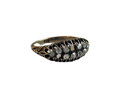 18 CARAT GOLD AND DIAMOND RING (2 STONES MISSING) 