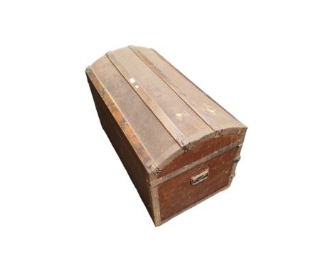 ANTIQUE DOMED TRUNK 