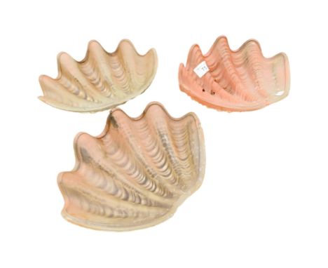 SET OF 3 ART DECO CLAM SHELL LIGHT SHADES