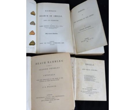 JAMES EDMUND HARTING: RAMBLES IN SEARCH OF SHELLS, LAND AND FRESHWATER, London, John van Voorst, 1875, 1st edition, 10 hand c