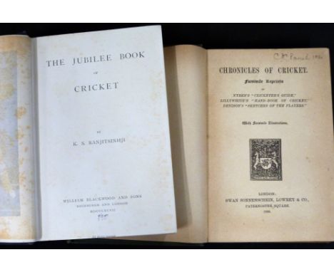KUMAR SHRI RANJITSINHJI: A JUBILEE BOOK OF CRICKET, Edinburgh and London, 1897, 1st edition, portfrontis, 3 inscriptions on f