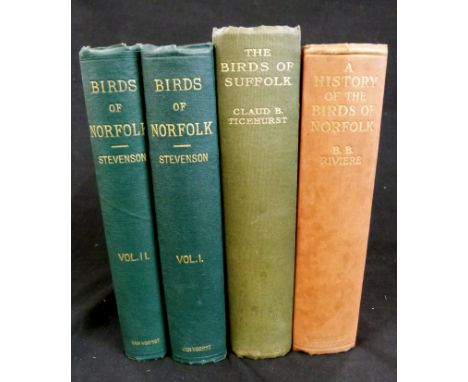 HENRY STEVENSON: THE BIRDS OF NORFOLK..., London, John van Voorst, Norwich, Matchett &amp; Stevenson, 1866-70, 1st edition, 2