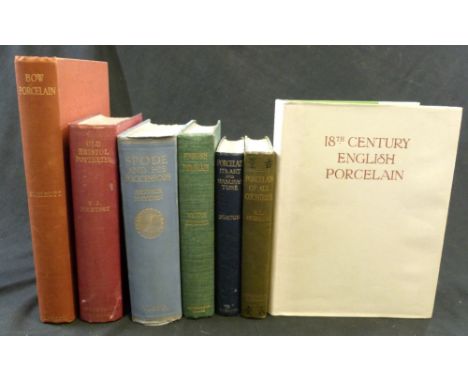 WILLIAM BURTON: 2 titles: A HISTORY AND DESCRIPTION OF ENGLISH PORCELAIN, London, Cassell, 1902, (1200) numbered (77), fronti