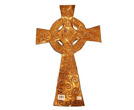 ARTS &amp; CRAFTS COPPER CELTIC CROSS