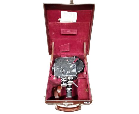 PALLARD BOLEX CINE CAMERA AND CASE 