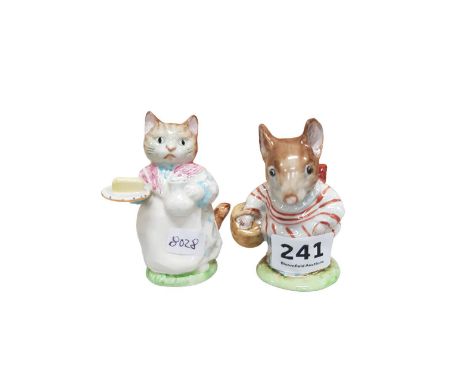 2 X BESWICK FIGURES BEATRICE POTTER - MR TITTLEMOUSE &amp; RIBBY 