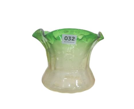 ANTIQUE GREEN OIL LAMP SHADE 