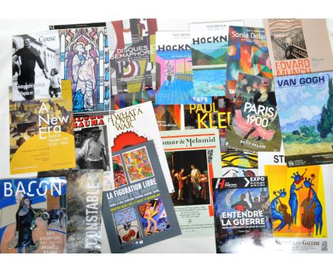 A large mixed collection of various 20th Century and contemporary art promotional advertising Exhibition posters of varying s