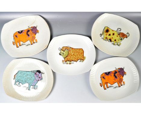 Washington pottery - Staffordshire English Ironstone - A 1970's retro set of vintage tableware dinner Beefeater ' Steak &amp;
