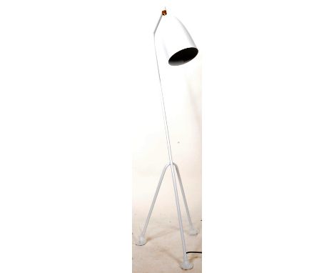 Manner of Gubi - Grasshopper - A contemporary 21st Century floor standing lamp light having a conical pendant shade raised on