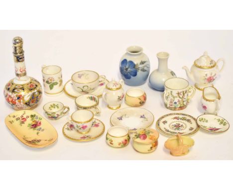 Collection of Royal Worcester and Royal Crown Derby wares, also including some Coalport miniature cups and saucers, (qty)  