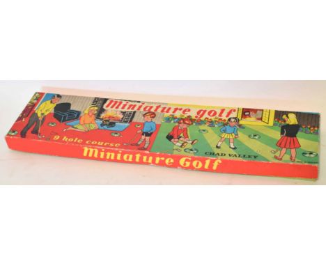 Boxed Chad Valley miniature golf set complete with two putters 
