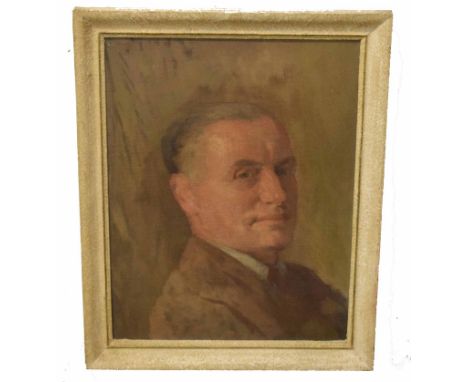 Early 20th century English School oil on canvas, Head and shoulders portrait of a gent, 44 x 34cms 