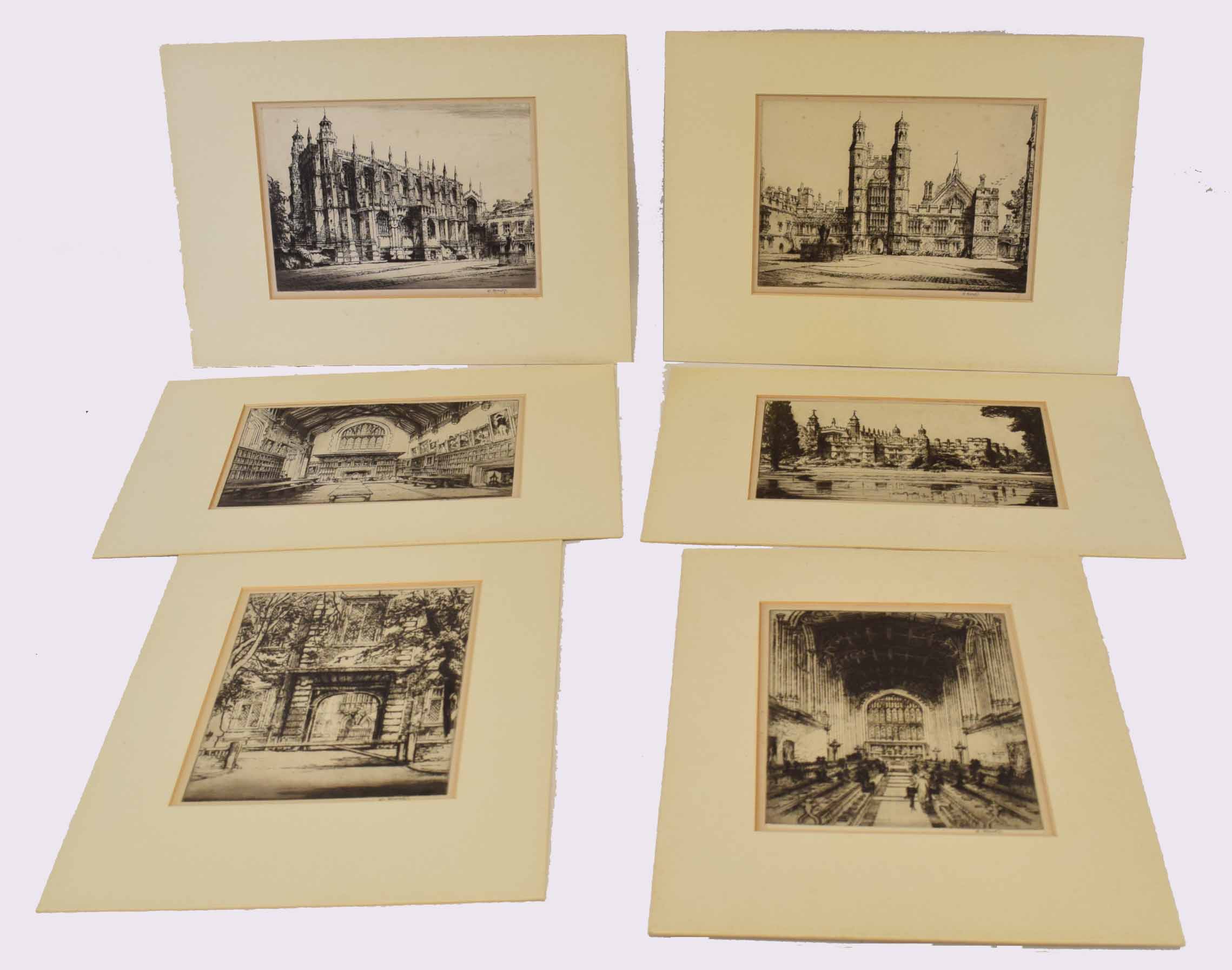 William Monk, signed in pencil to margin, group of six black and white ...