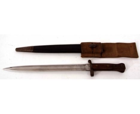 UK pattern 1888 bayonet, stamped with the Victorian crown, 12'01, Sanderson, Sheffield and verso with a Government broad arro