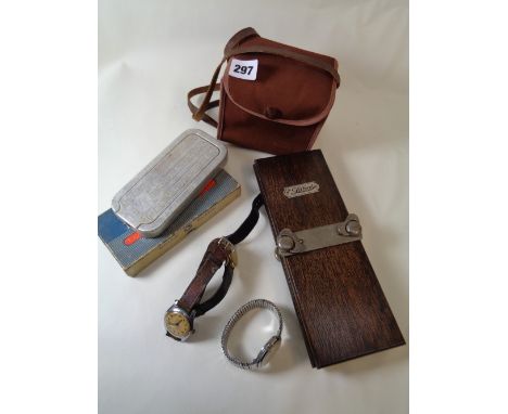 Smiths Empire wristwatch, other watches, Box Camera, Rolls Razor etc.