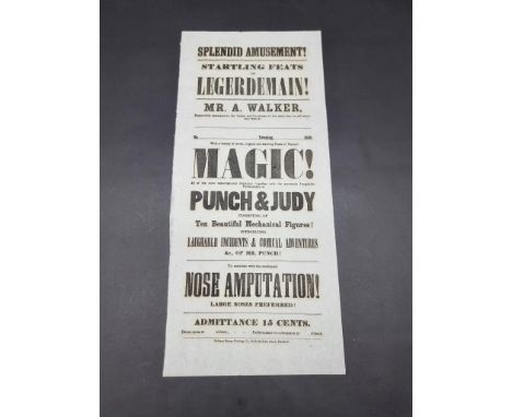 MAGIC:&nbsp;'Splendid Amusement! Startling Feats of Legerdemain!...': Hartford (America), Calhoun Steam Printing Co, 1855: le