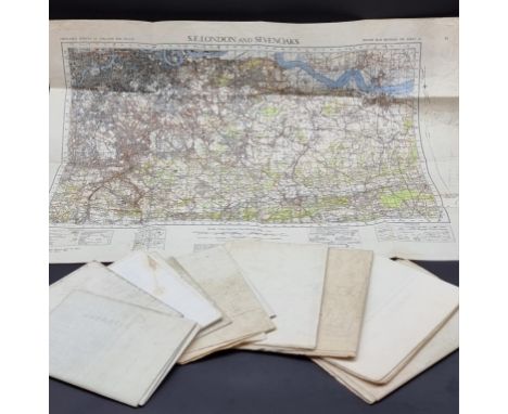 GERMAN INVASION MAPS:&nbsp;a group of 4, German produced maps for various regions of English South Coast, 1938-40: with 6 Ord