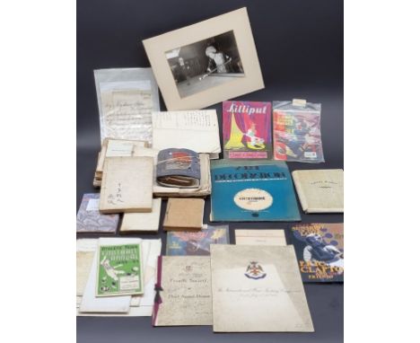 GALLIMAUFREY:&nbsp;a small box containing misc. printed and manuscript ephemera, pamphlets 18thc and later, etc. (Box)