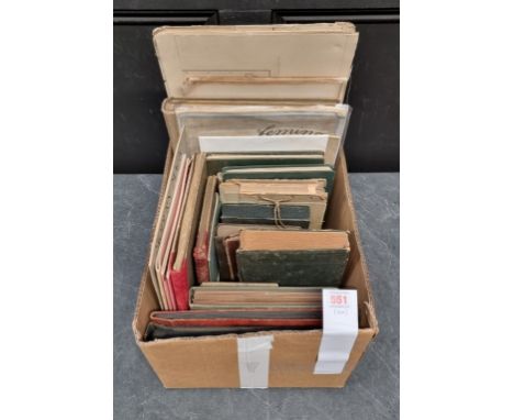 PHOTOGRAPH ALBUMS, MAPS &amp; MAGIC:&nbsp;a quantity in box, to include early c20 snapshot album of British family in Karwas,